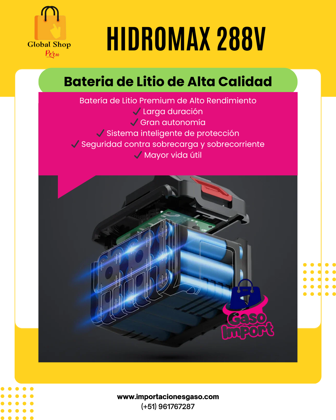 COMBAZO HIDROLAVADORA PORTATIL 360V PROMAX + ASPIRADORA 3 EN 1