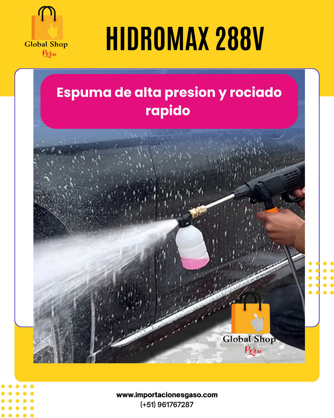 COMBAZO HIDROLAVADORA PORTATIL 360V PROMAX + ASPIRADORA 3 EN 1