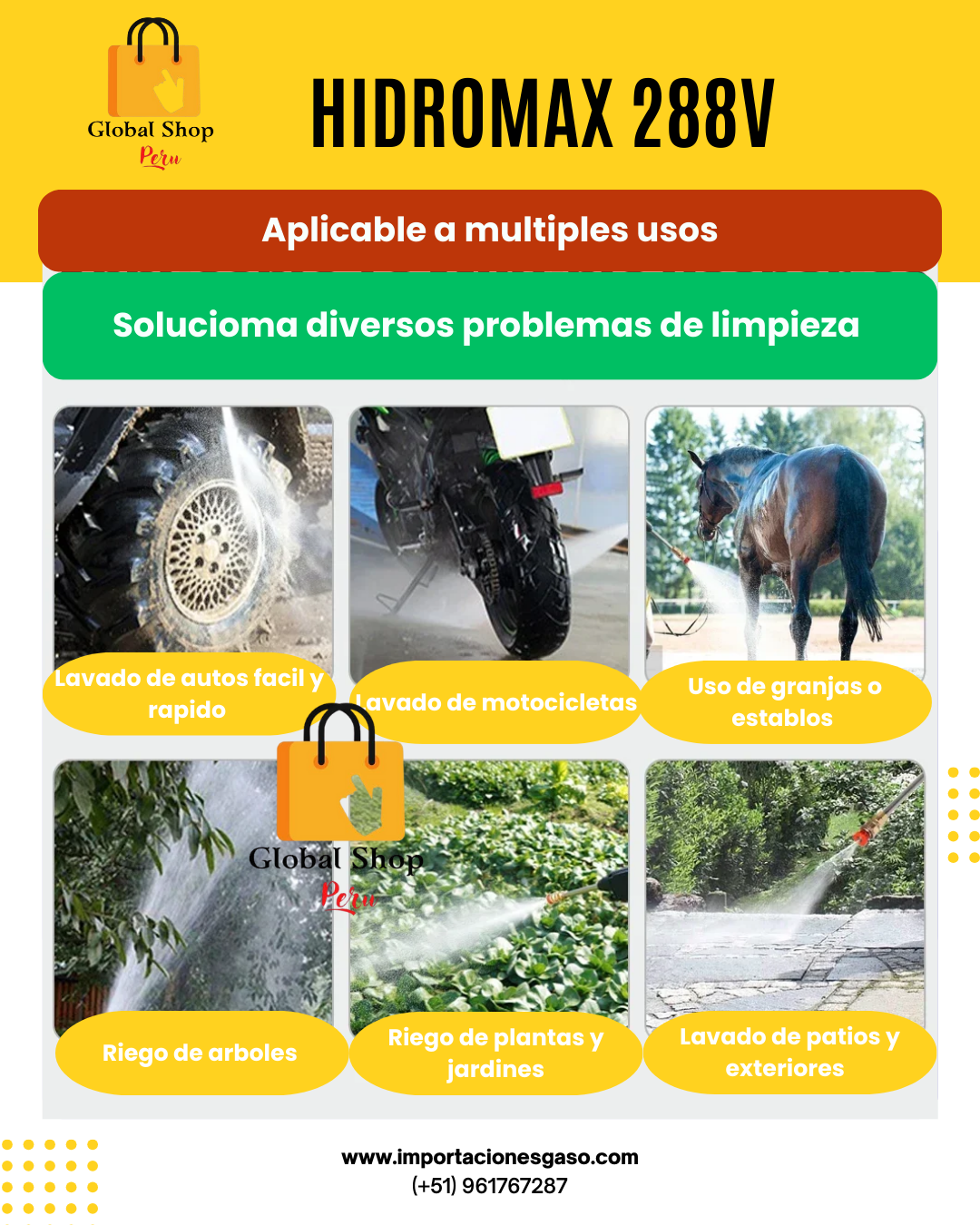 COMBAZO HIDROLAVADORA PORTATIL 360V PROMAX + ASPIRADORA 3 EN 1